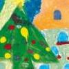 Choinka świąteczna namalowana przez dzieci G 39