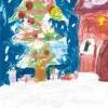 Pejzaż zimowy namalowany przez dzieci G 38