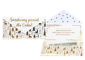 Koperta na upominek świąteczny pieniądze, voucher, bon KOP4