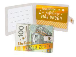 Portfelik na upominek, prezent, banknoty POR11